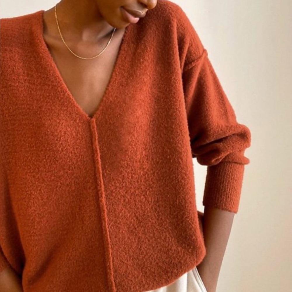 Wilfred Free Rust V-Neck Sweater - Picture 1 of 8